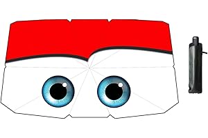 Coricha Windshield Sunshade Umbrella Brella Shade for Car Sun Shade Cover 31 * 57" As Seen on TV UV Block Front Window Heat Insulation Protection (Red Eyes)