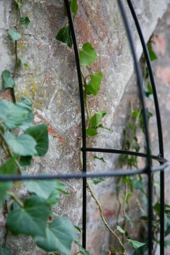 Rankhilfe, Rankgerüst, schwarz, Höhe: 150 cm, Volleisen Rankgitter halbrund - 3