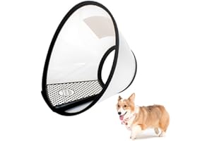 GAIZOIHIUM Adjustable Dog and Cat Cone Collar - Protective Recovery Collar for Pets After Surgery - Comfy Soft Anti-Bite Lick Wound (NO:4)