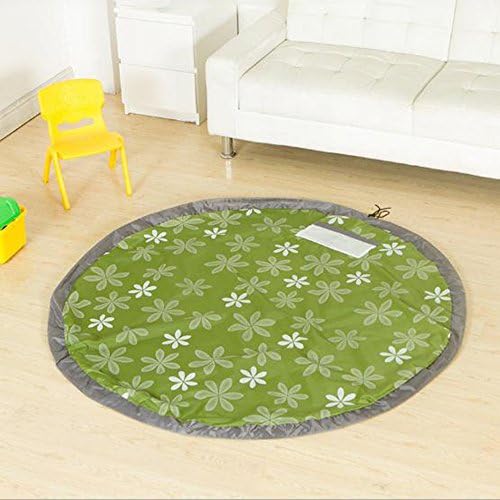 Kids Toys Organizer Storage, Sea Pioneer Toy Storage Bag Waterproof Foldable Lego Rug Play Mat (Green)