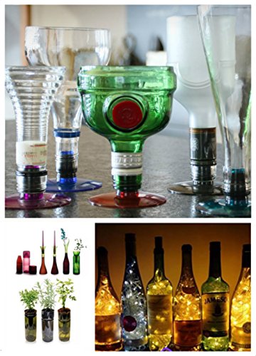 Flasche Schneider, Bottle Cutter Flaschenschneider Glasflaschenschneider, für Flasche von 43 bis 103 mm(Grün) - 9