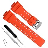 Ersatzarmband aus Naturharz für Casio G-Shock Herren-Armbanduhr GD120/GA-100/GA-110/GA-100C (Orange)