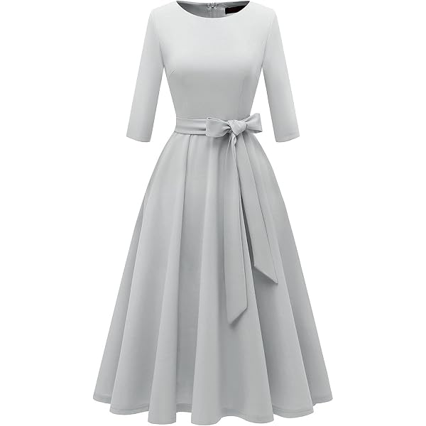DRESSTELLS Abito da cocktail da donna, formale, matrimonio, chiesa, vintage, vacanze, sera, ballo, abiti alti bassi 2025, Rosso scuro., S
