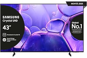 Samsung Smart TV 43'' UE43U8090FUXZT Crystal UHD 4K, Crystal 4K Processor, HDR, Smart Experience, OTS Lite & Adaptive Sound, Metal Stream Design, 2025