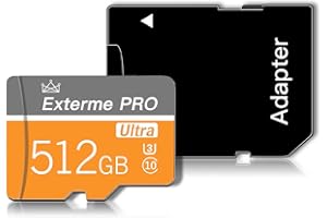 BSTXXJS 512GB Micro SD Card FOR CAMERA High Speed 512GB MINI SD Card Class 10 MICRO SD Memory Cards with Adapter For Smartphone,Surveillance,Tablet,Drone,Game Console