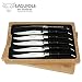Produktbild Laguiole en Aubrac - Sechs original Laguiole Steakmesser aus Frankreich - Griff poliertes Büffelhorn - Edle Tafelmesser