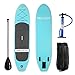 Produktbild Ancheer DA-01 303 cm PVC Aufblasbarer Stand Up Paddle Board, iSUP Board mit verstellbarem Paddel und Dual Action Pump und Rucksack, 15 cm Dick (AS10-G)