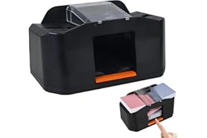 Rppiup Automatic Card Shuffler, Card Shuffler Electric for 1-2 Decks, 2000mAh Battery Rechargeable Low Noise Card Shuffler for UNO Card Game, Poker, Skip BO