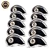 Produktbild Golf Schlägerkopfhüllen Golf Eisen deckt Eisenhauben Wasserdicht passgenau für Titleist Callaway Ping Taylormade Nike Yamaha Cleveland Wilson Reflex, Set aus 10