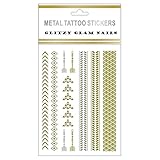 Metallic Gold and Silver Temporary Tattoos Various Designs