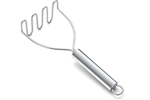 Potato Mashers, Kyraton Heavy Duty Stainless Steel Potato Ricer with Firm Grip, Kitchen Masher Perfect for Mashed Baby Food, Vegetable, Fruits, Mashed Potatoes, Jam, Use for Cooking and Kitchen Gadget
