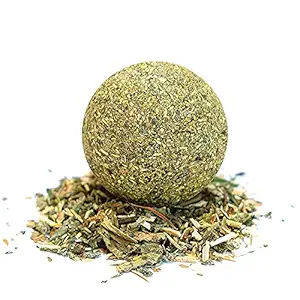Pet Believe Art Roll Over Image to Zoom in Catnip Ball Toy Cat Mint Ball Natural Catnip Teeth Cleaning Playing Chew Claw Toy for Kitten Cat (Pack of 3)