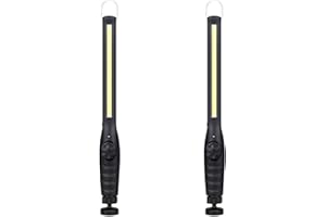 AntDau71® – Set 2 Lampade da Lavoro LED Magnetiche Ricaricabili | Luce Portatile Professionale per Officina, Ispezione Auto, Campeggio e Uso Esterno | Base Flessibile e Gancio - CW989-2PZ
