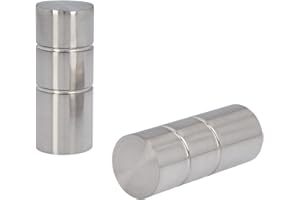 HDTL Zubehör für Gardinenstangen Ø 25mm Edelstahl Optik Ø 25mm 2x Endstücke Gaja