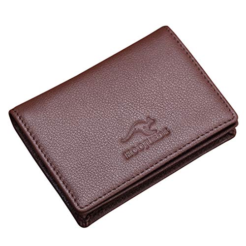 Preisvergleich Produktbild SHINING KIDS Karteninhaber mit großem Fassungsvermögen kompaktes Echtleder Visitenkartenpaket mit dünnem Kreditkarten-Set