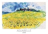 Aquarelle 2020 - Bildkalender quer (49 x 34) - Kunst - Malerei - Wandkalender by