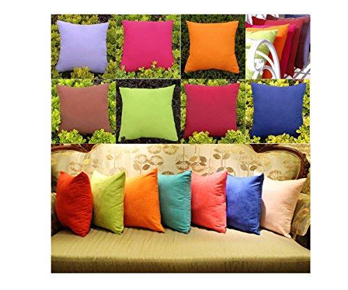 ILOVEDIY Kissenbezüge Kissenbezug Kissenhülle mit Reißverschluss – 14 Farben (Helllila) - 3