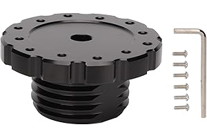 VIKYE Płyta Adaptera Kierownicy, Aluminiowa Kierownica do Gier Wyścigowych, Profesjonalny Adapter do Thrustmaster T300 T500 TS PC TS XW (Czarny)