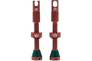 Peaty's X Chris King MK2 Válvulas sin cámara Presta – Llave de Radio integrada y Tapas de extracción de núcleo de válvula, Bicicleta de montaña, Carretera y Grava, Compatible con Inserto, Aluminio