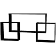 Homemania | Maison Du Design Bookcase Shelving unit - for Living Room, Office - Black melamine, ‎20 x 74.1 x 148.2 cm