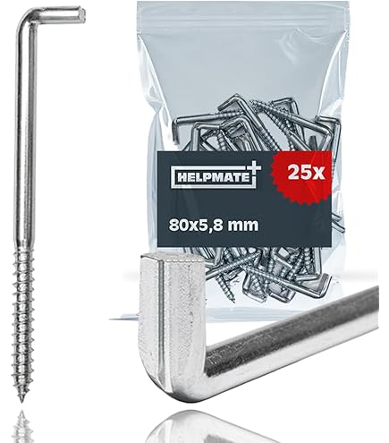 Gutta L-Haken M6 Verzinkt - Rohrhaken Für Lichtplatten Montage An Vierkantrohre