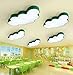 Produktbild Lamps LED Wohnzimmer, Schlafzimmer Licht, Deckenleuchte Farbe Wolken LED Kinder Augenschutz Kreative Jungen und Mädchen Schlafzimmerleuchten Cartoon Lichter, Grün, 50 cm, Einfache Atmospheric Innenbe