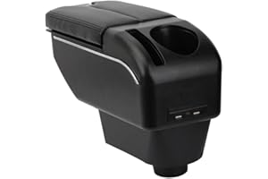 ZENVI Repose-bras Compatible with Seat Ibiza Accoudoirs 6j 2008-2016 Console Centrale Accoudoir Style Double Porte Etre Utilise Comme Coudiere Pour Conducteur（Style Fibre Carbone）