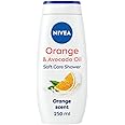 NIVEA Indulgent Moisture Orange Shower Cream, (250 ml, Pack of 6), Moisturising Shower Gel with Avocado Oil Luxurious Body Wash for Women, Body Wash
