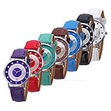 TianWlio Uhren Frauen Beiläufige Kontrolleure Kunstleder Quarz Analoge Armbanduhr