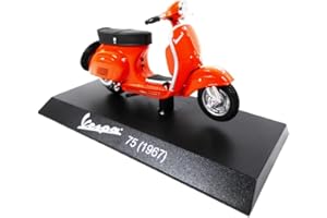 OPO 10 - Scooter Miniature de Collection 1/18 Compatible avec Piaggio Vespa 75 Orange - 1967 - Ves0042