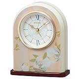 Seiko Unisex Standuhren Holz Analog Weiß QXE055P