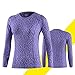 Produktbild Swallowuk Damen Laufshirt Langarm T-Shirts Kompression Funktionsshirt Sport Fitness Yoga Langarmshirt Tops Oberteil Rundhals Unterhemd (XXL, Lila)