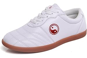 fayengan Taekwondo Sport Unisex Scarpe da Ginnastica, Boxe Karate Kung Fu Tai Chi Trainning Scarpe per Bambini Adulti (Color : White, Size : 40 EU)