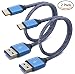 Produktbild USB 3.0 auf USB C Kabel, Typ C Kabel kurz, Higoo 2 Pack Typ C Kabel 0.3M [1FT] kurz USB Typ C Rapid Sync + Schnelles Ladekabel für Android Samsung S8 + C7 C9 Pro Huawei Honor Blau