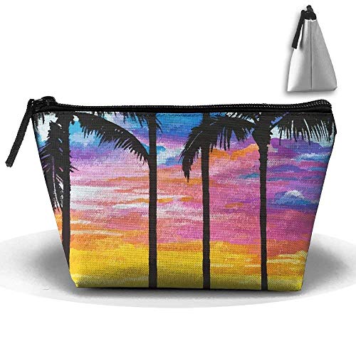 Halloween Owl Multifunction Portable Pouch Trapezoidal Storage Toiletry Bag