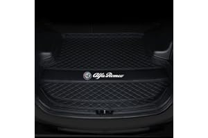 BEROZA Auto Tappetino per Bagagliaio, per Alfa Romeo Stelvio (with Audio on The Left) 2022-2023 Antiscivolo Impermeabile Tappeto Baule Fodera Bagagli Interni Accessori,A