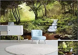 Decor Production Nature Theme Self Adhesive Wallpaper Wall Sticker for Home Decor, Living Room, Bedroom, Hall, Kids Room, Play Room (2021-Nature-pt03-02-6x8Ft)