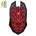 Price comparison product image UrChoiceLtd® AZZOR M6 2.4GHz 2400DPI 6 Buttons Wireless Rechargeable Mouse Lithium Batteries Luminous Mute Fluoresce Wrangler illuminated Usb Gaming Mouse For Computer (Red)