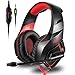 Produktbild ONIKUMA Stereo Gaming Headset für PS4 Xbox One Over-Ears Noise Cancelling Mikrofon Gaming Kopfhörer mit Mikrofon für Nintendo Switch Playstation 4 Laptop Smartphones und PC rot