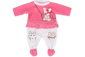ZWOOS Ropa de Muñecas para New Born Baby Doll, Lindo Atuendo de Algodón para Muñecas 35-43 cm