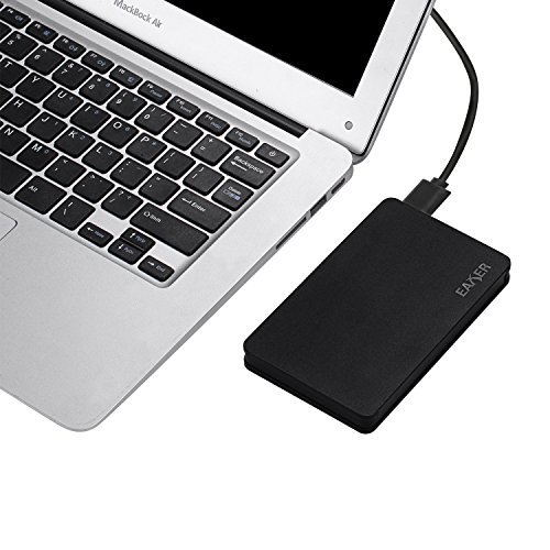 Eaxer Aluminium 2,5-Zoll USB 3.0 Externe Festplattengehäuse für 9.5mm und 7mm 2.5” SATA HDD/SSD, [Unterstützt UASP Optimierung für SATA III SSD] - 6