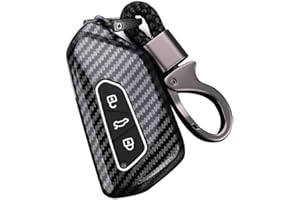 ‎ONTTO ontto Autoschlüssel Hülle Passt für Skoda Octavia A8 für Seat Leon FR Mk4 Cupra Formentor für VW Golf 8 ID.4 ABS Schutzhülle Schlüsselhülle Schlüsselanhänger Schlüsseletui Schlüsselcover-D Schwarz