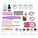 Anself Professional Nail Art Manicure Kits Decoration UV Gel Tool Brush Remover Nail Tips Glue Acrylic Kits DIY Set
