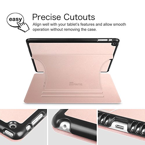 Fintie iPad Air Hülle – [Multi-Sichtwinkel] Ultra Schlank Magnetische Kickstand Schutzhülle Abdeckung mit Auto Schlaf / Wach Funktion für Apple iPad Air, Roségold - 5