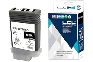 LCL Kompatybilny wkład atramentowy PFI102 PFI-102 PFI102MBK PFI-102MBK 0894B001 pigment 130 ml (1 matowy czarny) zamiennik do Canon IPF500 IPF510 IPF510plus IPF600 IPF605 IPF605plus