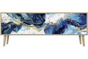 HEALANCY BIOMEDICAL HEALANCY Mobile TV Mobile Porta Televisore a 3 ante Tavolo da Soggiorno TV Soggiorno Armadio Moderno per TV Porta TV con mobili contenitori Mensola TV Design moderno