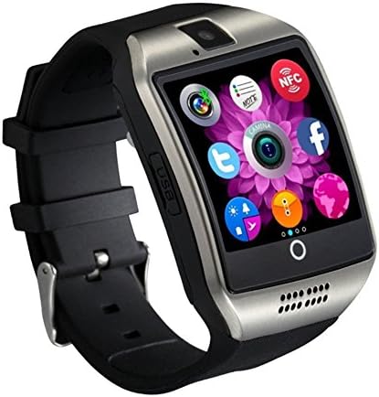 INDI Q18 Smart Watch Bluetooth Smartwatch with Camera SIM Slot TF Card Smart Watches for Android for Men Phones Samsung LG Sony HTC Google Pixel Phone (Silver)