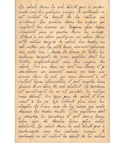 Tampon Scrapbooking Notes De Musique – Caoutchouc Sur Bois (fabriqué En France) – Couleur Beige