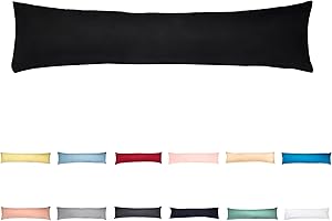 ‎LIVESSA livessa Seitenschläferkissen mit Bezug 40 x 145 cm -Schwangerschaftskissen/Pregnancy Pillow/Stillkissen mit Kissenbezug aus%100 Baumwolle, Verdeckter Reißverschluss an der Langen Seite