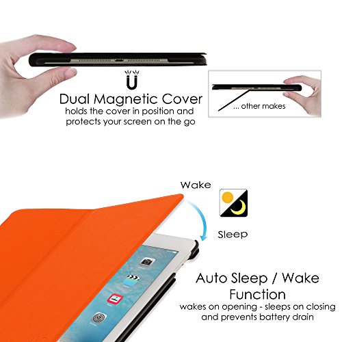 Forefront Cases® Apple iPad Air Hülle Schutzhülle Tasche Smart Case Cover Stand – Rundum-Geräteschutz und intelligente Auto Schlaf / Wach Funktion - 5